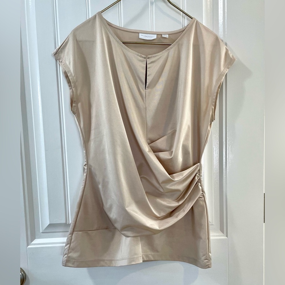 Cap Sleeve Ruched Blouse by New York and Company